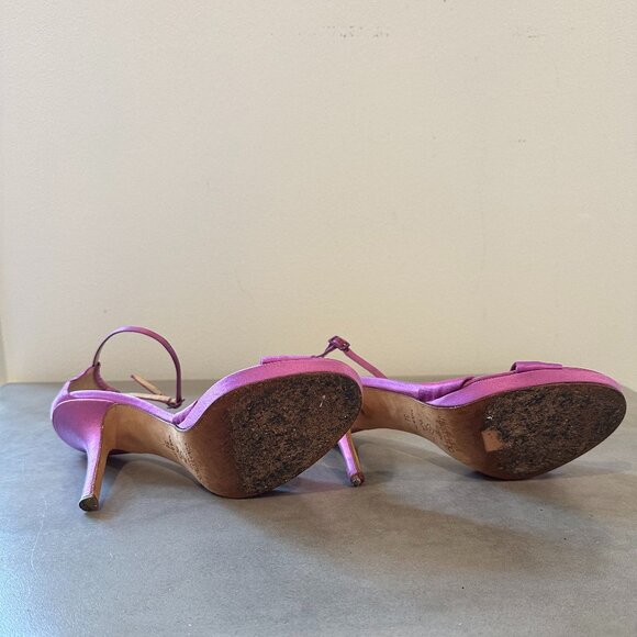 Jimmy Choo Pink Satin Sandals - Picture 7 of 7
